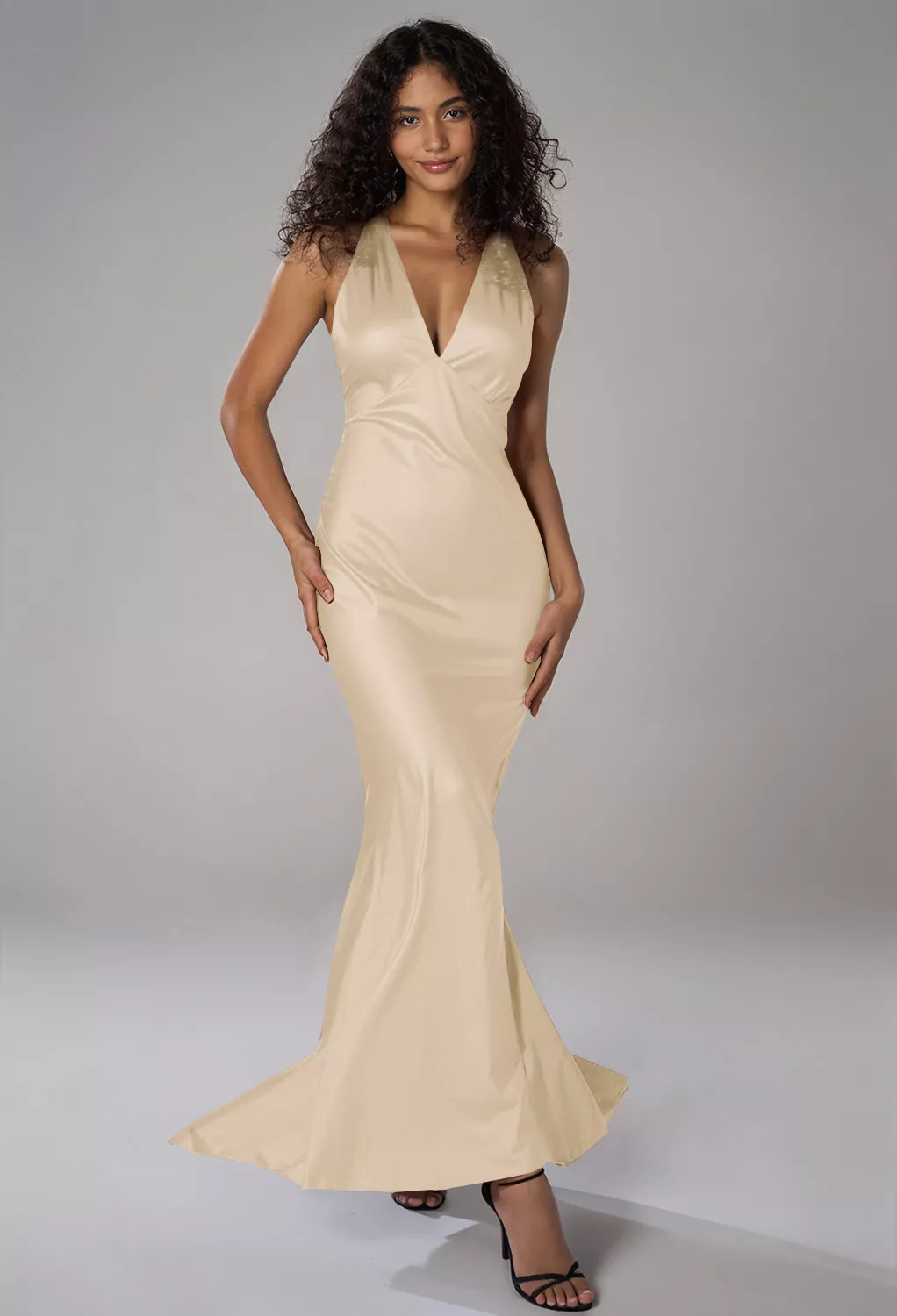 AW Devon Champagne  Wedding Guest Dresses